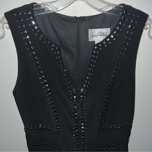 Joseph Ribkoff Black Stud Embellished Dress